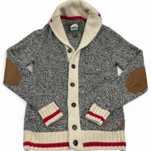 Roots Canada Wool Blend Elbow Patch Cardigan Button Varsity Sweater Men's XS